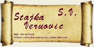 Stajka Veruović vizit kartica